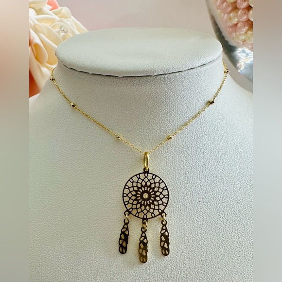 Dream Catcher Pendant. 💛 Real 18(18k) Karat Solid Gold Jewelry - Picture 3 of 10